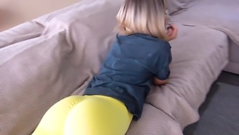 Mature Step Mom Teases Her Step Son With Her Big Ass And Gets Fucked In The Kitchen.