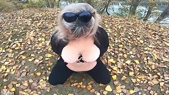 Natural Tits Get A Public Massage In The Park