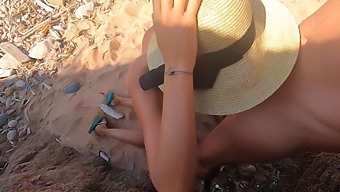 Vagina Masturbation And Deepthroat With A Cheating Wife At The Beach
