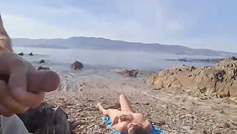 A Daring Man Reveals His Penis To A Nudist Mother At The Beach, Who Proceeds To Perform Oral Sex