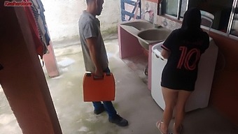 Brazilian Housewife Trades Sexual Favors To The Washing Machine Repairman While Her Husband Is Away